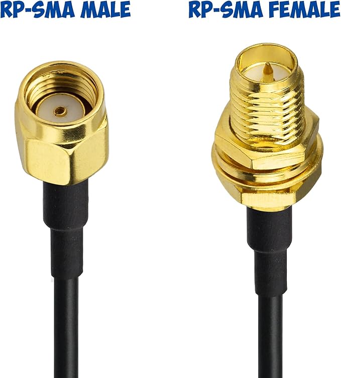 Bingfu WiFi Antenna Extension Cable 2-Pack RP-SMA Male to RP-SMA Female - Image 8