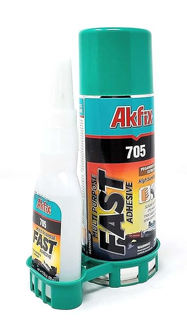 Akfix - GA055 705 Fast Adhesive CA Glue (0.7 oz.) with Activator (3.38 fl oz.) [Clear Super Glue Adhesive and Accelerator Spray]