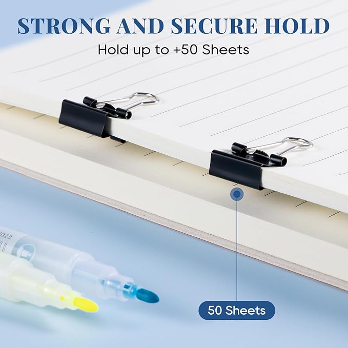 Small Binder Clips Bulk 864 PCS - Mini Binder Clips 15mm Paper Clip 5/8 Inch Paper Clamps, Micro Black Metal Binding Paperwork Clamp, School Teachers Office Supplies