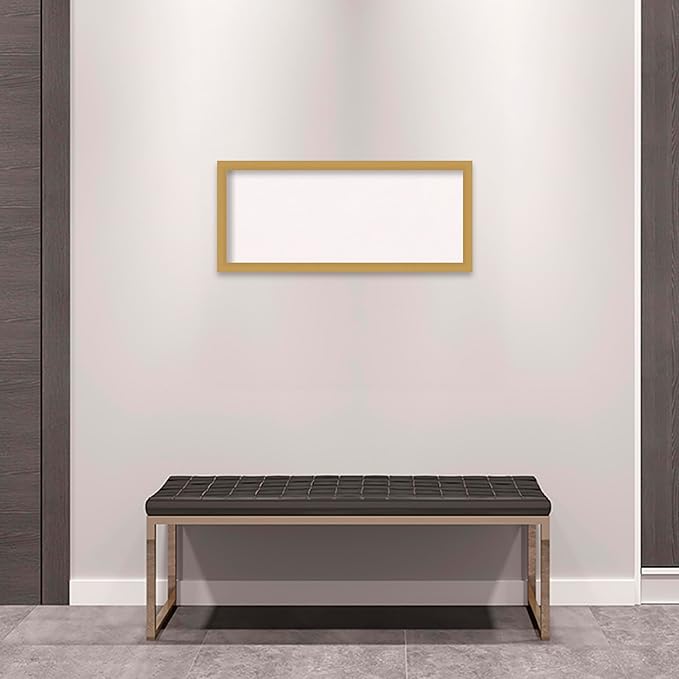 Amanti Art White Cork Board for Wall, 14x32 Vision Board with Gold Frame, Medium Corkboard Office Decor for Home Organization, Casual Corkboard Pinboard to display items for home organization