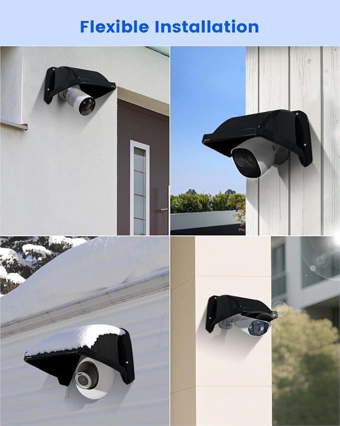 Universal Security Camera Sun Rain Cover Shield, Plastic Weatherproof - Image 8