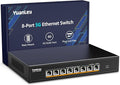 YuanLey 8-Port 5G Ethernet Switch, 8 x 5Gbps RJ45 Ports, Support by YuanLey
