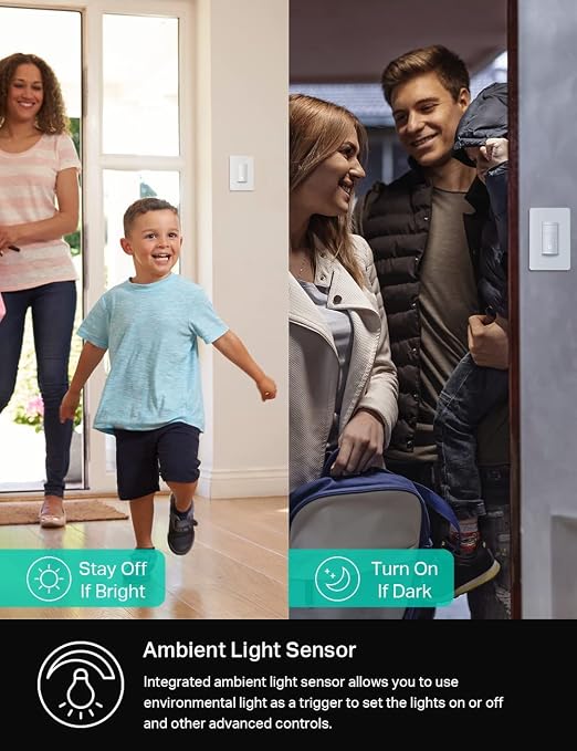 Kasa Smart Motion Sensor Switch, Single Pole, Needs Neutral Wire, 2.4GHz Wi-Fi - Image 4
