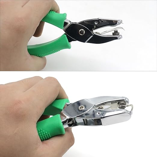 Handheld Square Hole Punch, 1/6 Inch Hole Size, Craft Paper Puncher, Single Pack, Ideal for DIY Projects and Office Use