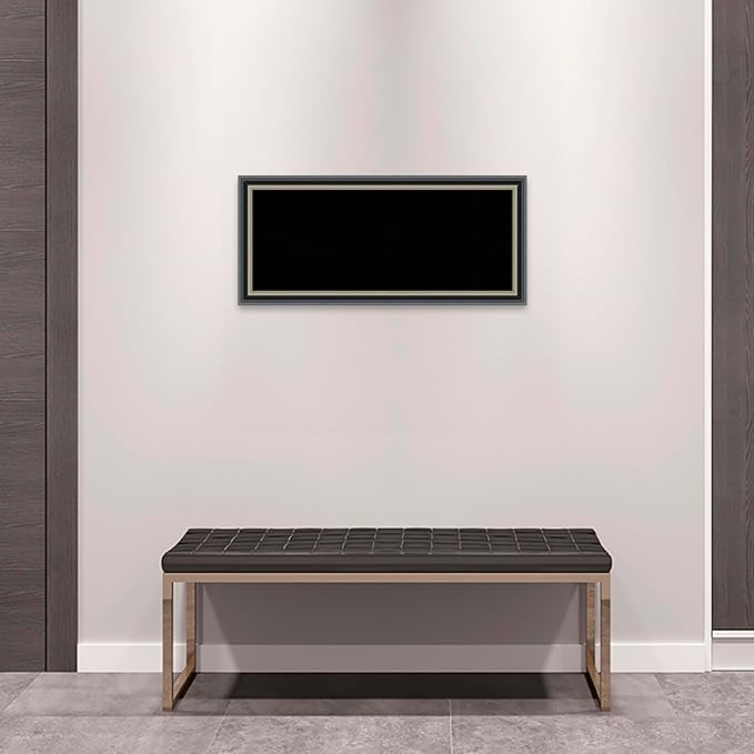 Amanti Art Black Cork Board for Wall, 15x33 Vision Board with Black Wood Frame, Medium Corkboard Office Decor for Home Organization, Modern Corkboard Pinboard to Display Items for Home Organization