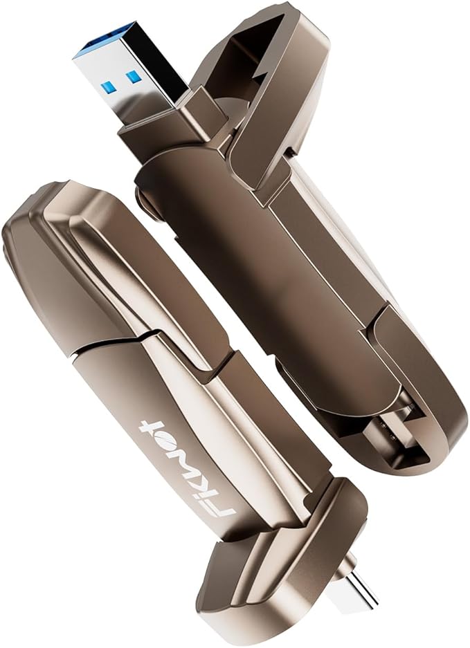 External SSD USB Flash Drive 512GB, Up to 2050MB/s 2-in-1 Type C+ USB A USB3.2 Gen2 Solid State Thumb Drive SSD Stick for iPhone 15/16/Android/Windows/Mac/PC/Laptops