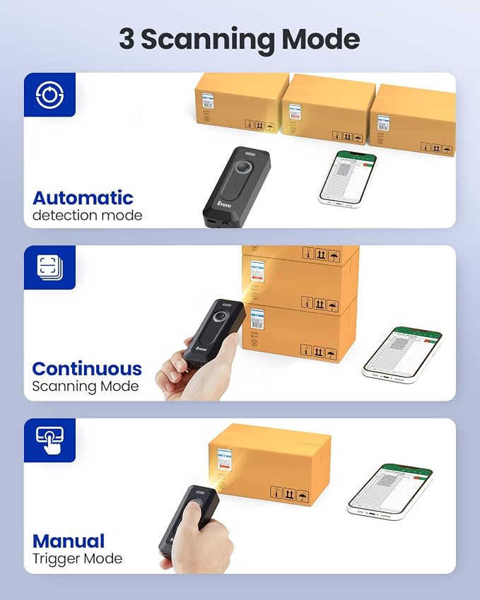 2-Pack Eyoyo 2D Bluetooth Barcode Scanner Wireless - Image 7