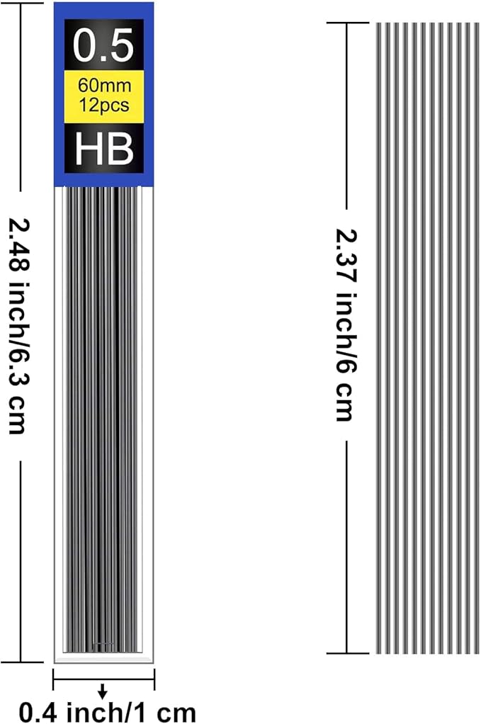Morepack 0.5 mm Lead Refill, 840Pieces 0.5 Lead Refills for Mechanical Pencil,0.5 mm HB, Break Resistant Mechanical Pencil Refills,70 Tubes