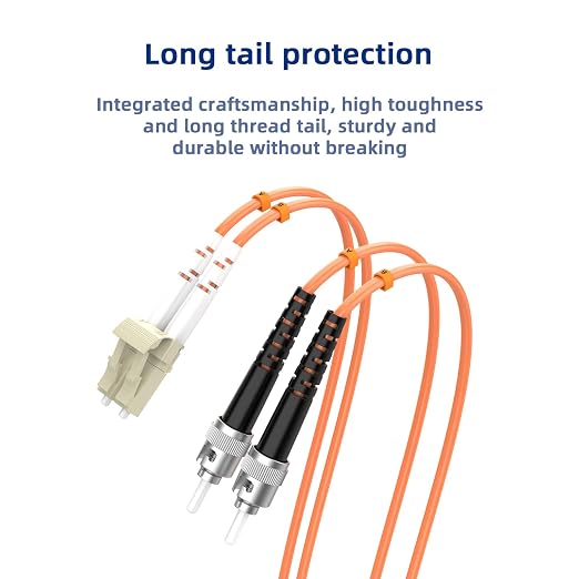 LC/UPC to ST/UPC Fiber Patch Cable, 3M/9.8FT LSZH Fiber Optical Jumper Cord - Image 5