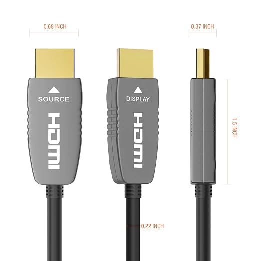 RUIPRO 8K HDMI 2.1b Fiber Optic Cable CL2 Rated 230 Feet 48Gbps 8K60Hz 4K120Hz - Image 7
