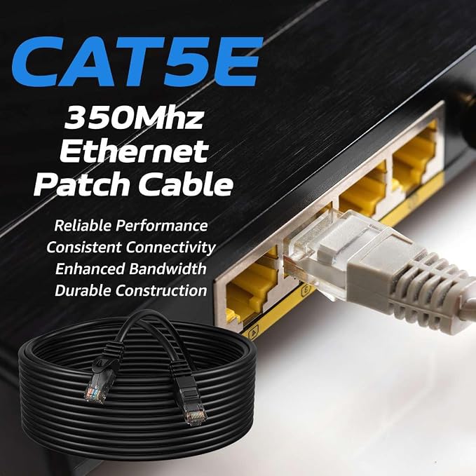 Cables Direct Online Cat5e 100FT Network Ethernet Patch Cable, 350Mhz Internet - Image 2