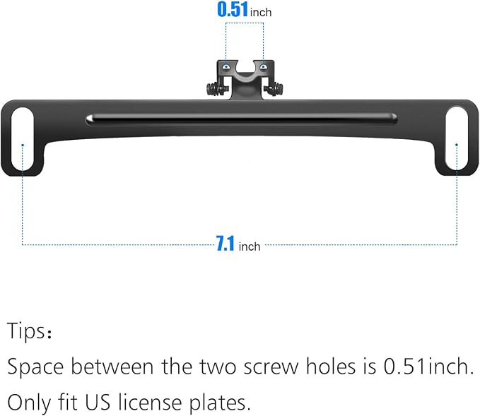 Pixelman Universal Car Rear View Camera License Plate Bracket, Upgraded Full - Image 6