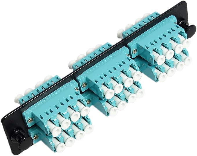 RiteAV LGX Footprint Fiber Optic Cable LC Adapter Patch Panel 12 Ports Loaded by RiteAV