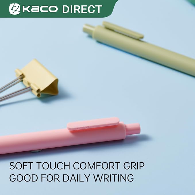 Kaco PURE Gel Pens 20 Assorted Color Ink 0.7mm, Medium Point, Aesthetic Cute Stationery Pens for Journaling Pens