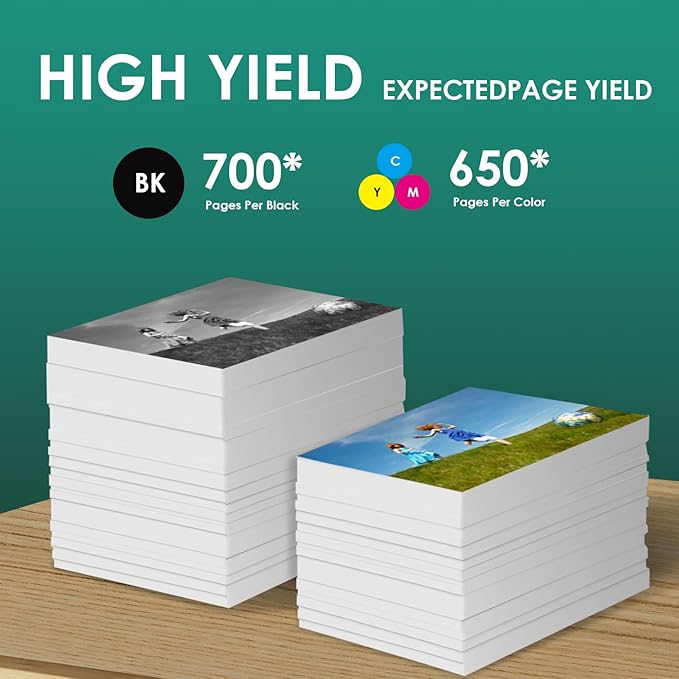 64XL Ink Cartridge for HP Ink 64 XL 64XL Black and Color Combo Pack High Yield Replacement for HP Printers 7858 7855 7120 7155 7158 7164 6255 6252 6232 Envy Inspire 7955e Tango X Printers Combo