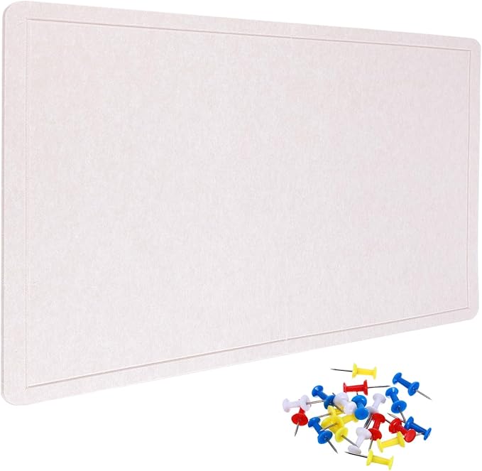 YOKIVE Felt Bulletin Board, 96 x 48 -Inch Foldable Decorative Pin Board Self Adhesive Felt Cork Board with 20 Pushpins, Great for Wall, Photo Display, Paste Note, Schedule(Light Camel)