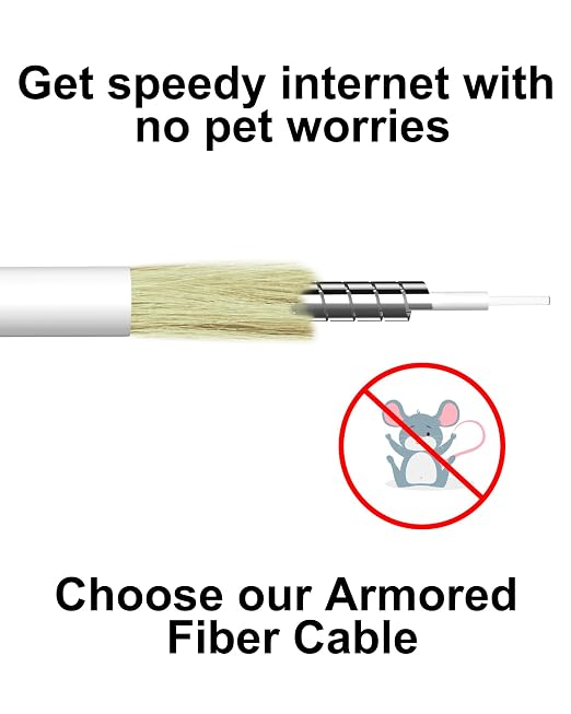 5 Pack Armored Fiber Optic Internet Cable1M, SC/APC to SC/APC Single Mode Fiber - Image 3