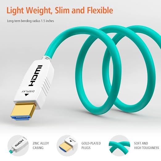 RUIPRO 8K Fiber Optic HDMI Cable 3 Feet 48Gbps 8K60Hz 4K120Hz Dynamic HDR eARC - Image 6