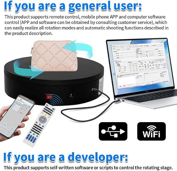 Programmable Motorized Electric Turntable Rotating Display Stand Rotating - Image 8