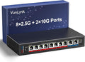 10Gb Ethernet Switch with 8 x 2.5GbE RJ45 + 2 x 10GbE RJ45 Ports, VunLink 10 by VunLink