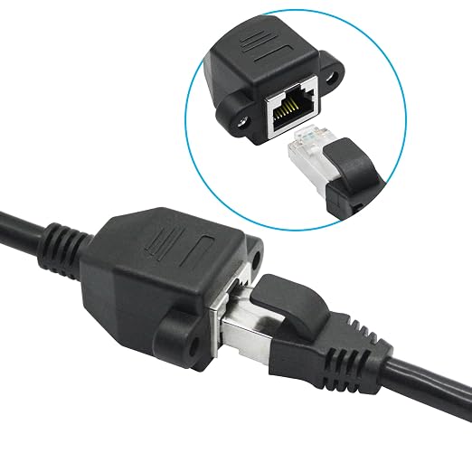 90 Degree Cat6 Ethernet Extension Cable 1FT, Right Angle RJ45 Male to Female - Image 4