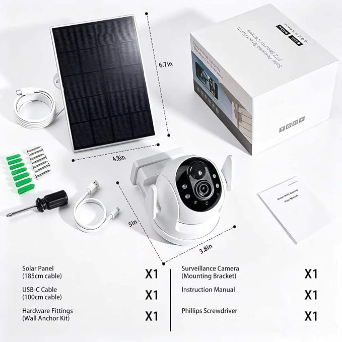 2K Solar Security Wireless Camera Outdoor, 2 Pack 2.4Ghz WiFi Battery Camera - Image 9