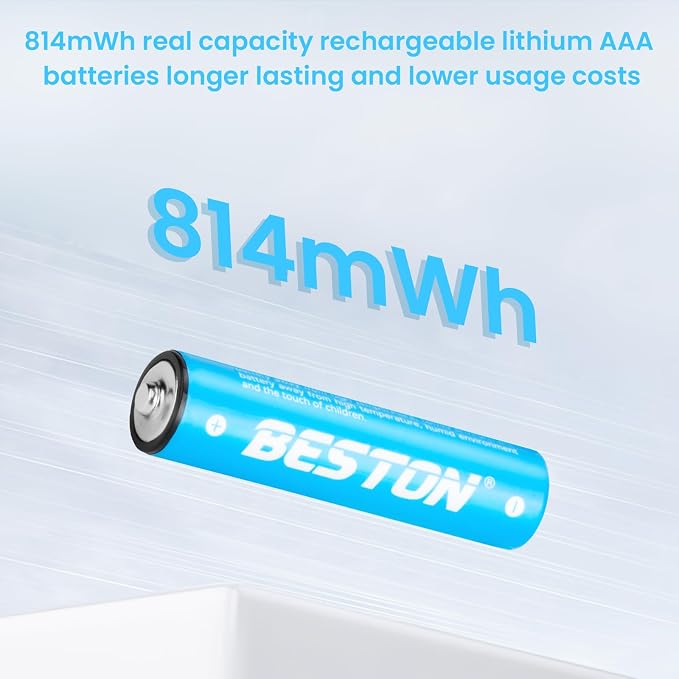 BESTON Rechargeable Lithium AAA Batteries - Image 2