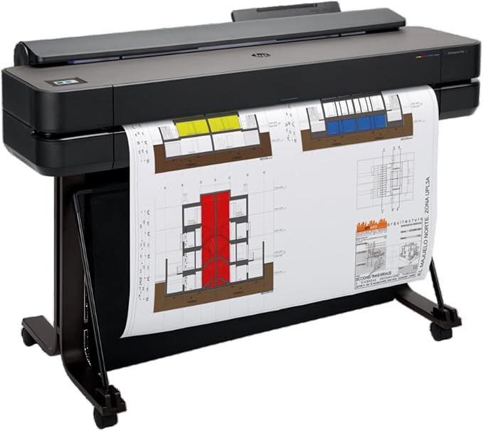 HP DesignJet T650 Large Format 24-inch Plotter Printer, Includes 2-Year Onsite Warranty Support (5HB08T) - New Model