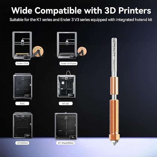 Creality Official K1C/ K1 SE Nozzle, 0.4mm 1PCS Quick-Swap 3D Printer Nozzle Kit - Image 7