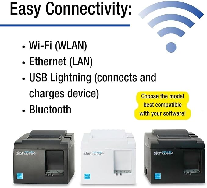 Star Micronics TSP143IIIBi Bluetooth Thermal Receipt Printer - Image 5