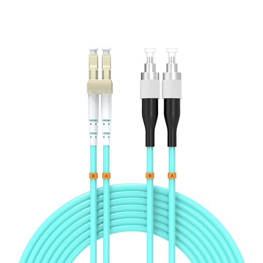 OM3 Fiber Patch Cable 60Meter/196ft, LC/UPC-FC/UPC Fiber Optic Cable Cord LSZH by Buacoz