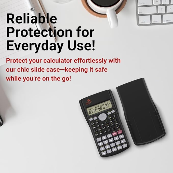 SC 216 Non Graphing Scientific Calculator for School by Red Star Tec (2 Pack Bundle)