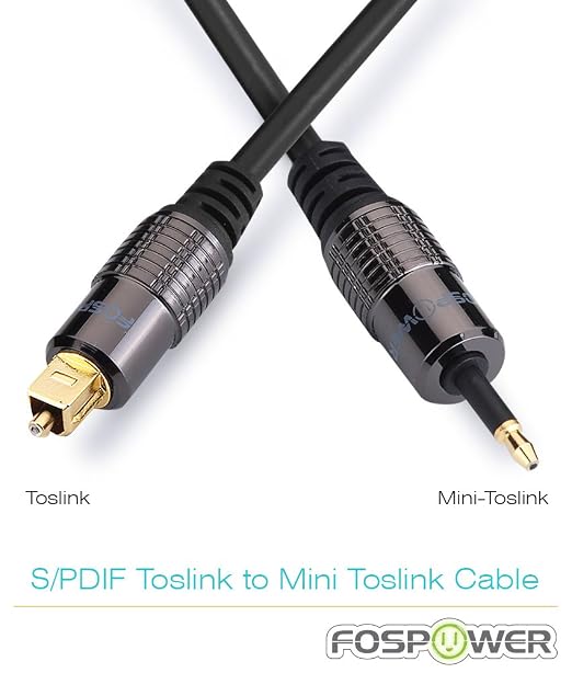 FosPower 24K Gold Plated Toslink to Mini Toslink Digital Fiber Optical S/PDIF - Image 5