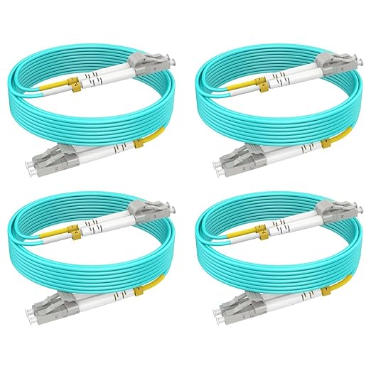 0.66ft/0.2m LC LC Multimode Fiber Patch Cables MMF, MM OM3 Fiber Optic Cable by RamboCables
