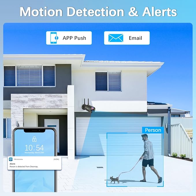 【130° Ultra Wide-Angle】 Wireless Security Camera System, Outdoor WiFi Cameras - Image 7