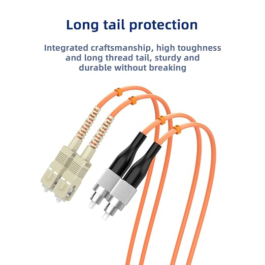 OM1 Multimode Duplex Fiber Patch Cable, SC/UPC to FC/UPC, 62.5/125μm 75M/246FT - Image 5