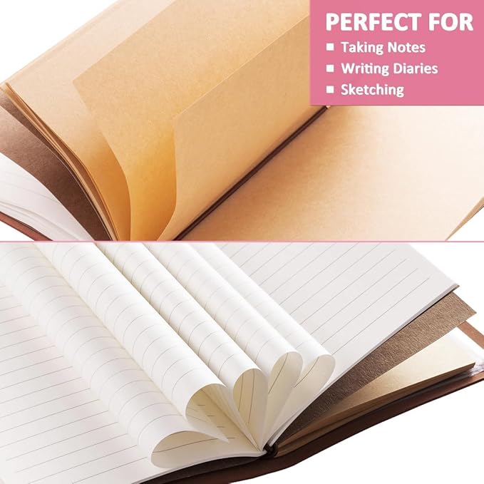 Just A Girl Who Loves Horses Leather Notebook Journal with Pen, Horse Stuff Horse Gifts for Girls Horse Lovers, Leather Refillable Notebook, Sketchbook, Travel Diary