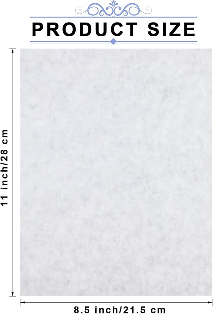 Epakh 150 Pcs Old Age Parchment Paper 8.5 x 11 Inch Standard Letter Vintage Colored Old Parchment Semblance Double Side Printing Paper (Blue)