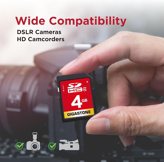 GIGASTONE 4GB SD Card 2 Pack SDHC UHS-I Class 4 Memory Card - Image 6