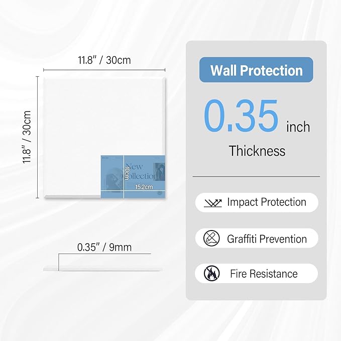 Large Cork Boards for Walls – 48 x 36 Self Adhesive Felt Wall Tiles, Ideal for Office Wall Organizing Bulletin Board, Easy to Install Cork Boards Felt Board