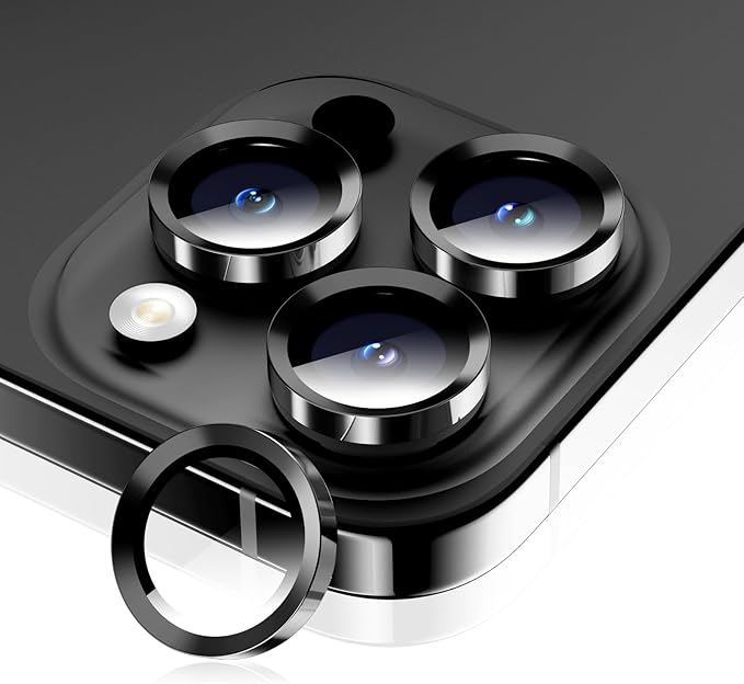 for iPhone 15 Pro/15 Pro Max Camera Lens Protector, Tempered Glass Screen by WumigooProducts