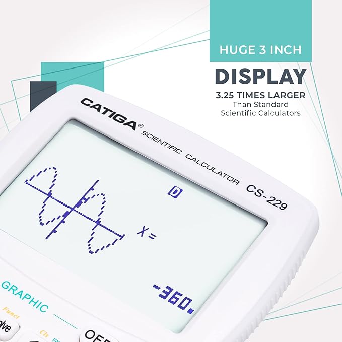 CATIGA Scientific Calculator with Graphic Functions - Multiple Modes with Intuitive Interface - Perfect for Students of Beginner and Advanced Courses, High School or College