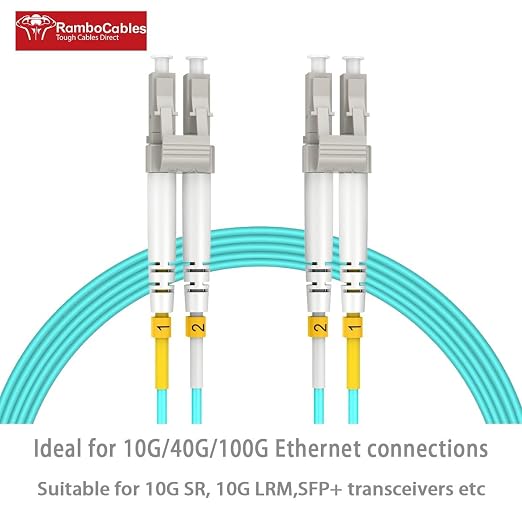 1.6ft/0.5m LC LC Multimode Fiber Patch Cables MMF, MM OM3 Fiber Optic Cable - Image 2