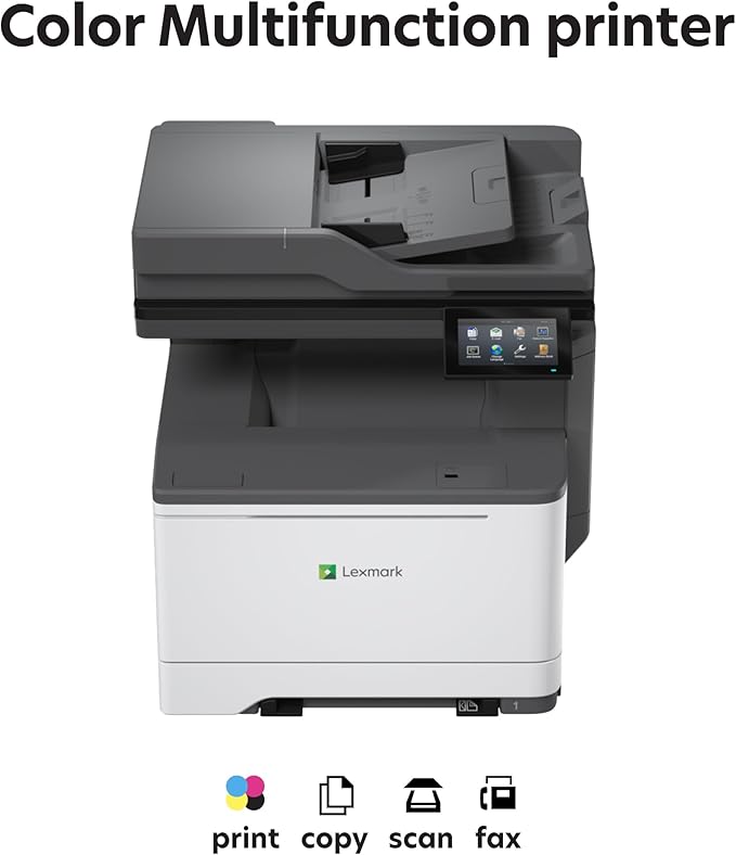 LexmarkCX532adwe MFP Color Laser Printer with Touch Screen, Laser Printer Technology, USB connectivity, and Color Output.(50M7040)