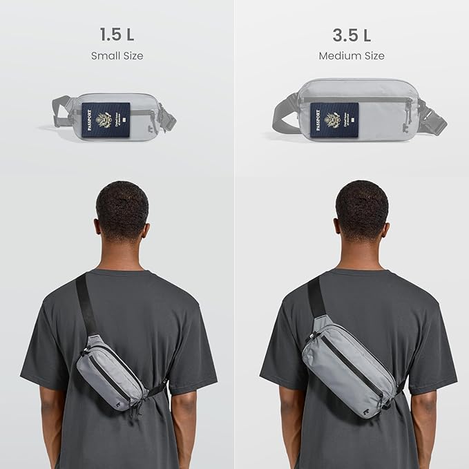 tomtoc 1.5L Sling Bag with RFID Blocking, Crossbody Bag Minimalist Chest - Image 2