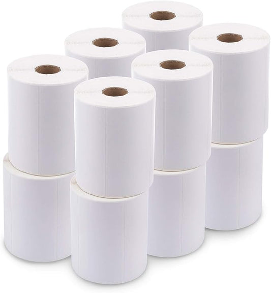 enKo 4" x 2" Labels for Zebra Desktop Printers (12 Rolls | 9,000 Labels) - Direct Thermal Address Mailing Shipping Barcode FBA Stickers FNSKU Label for Zebra and Eltron (Perforated)