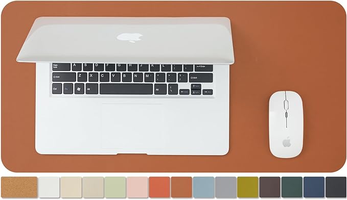 Compact Cork Desk Mat - Small Dual-Sided Desk Pad for Office and Home - Desk Organization and Accessories - Ideal for Large Mouse Pad and Small Desk Mats on Top of Desks(Brown,23.6"x 11.8")