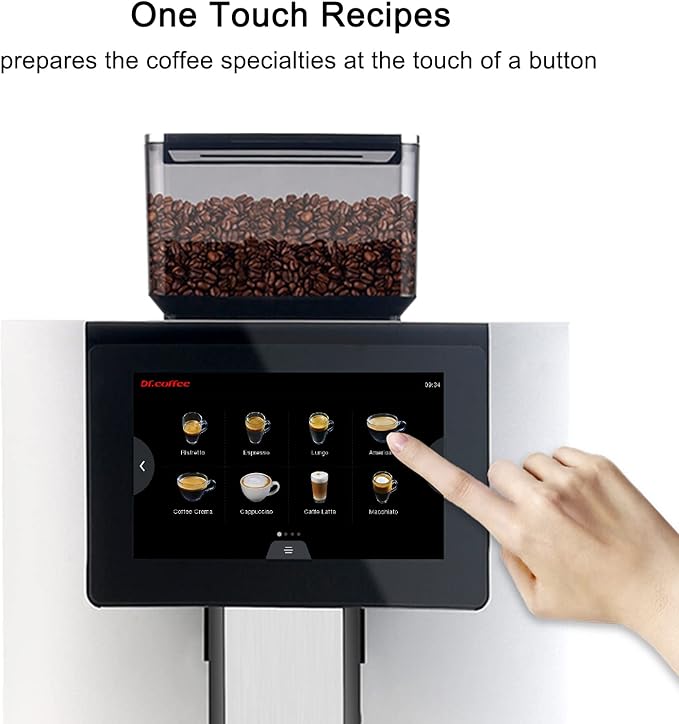 F11 Big Plus Automatic Espresso Machine, Coffee Machine with Milk System, Americano and Cappuccino, 24 Coffee Drinks for Office, Hotel and Convenience Store,Sliver colour