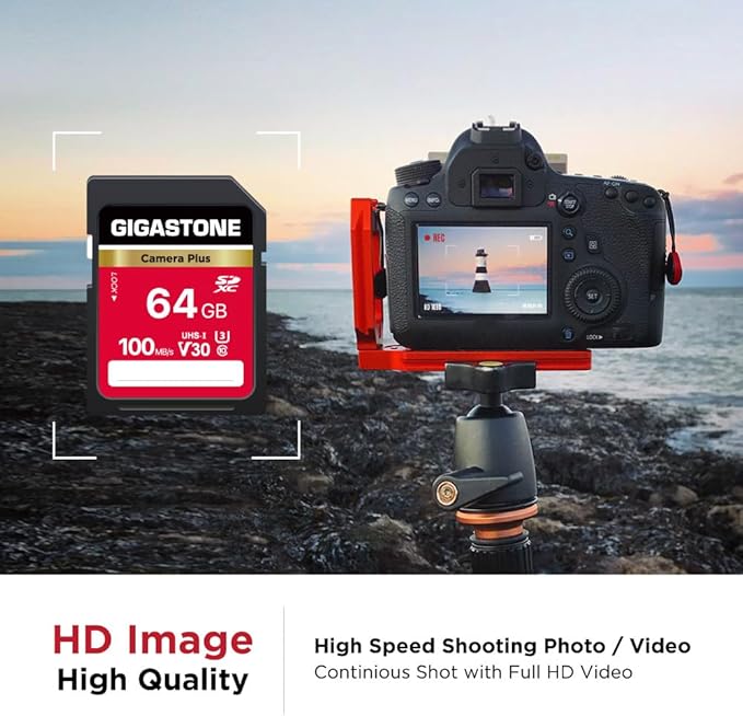 GIGASTONE 64GB SD Card 2-Pack, Camera Plus, UHS-I U3 Class 10 SDXC Memory Card - Image 4