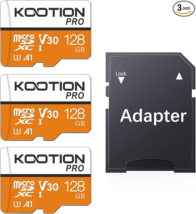 KOOTION 128GB Micro SD Card 3 Pack, UHS-I MicroSDXC Card by KOOTION